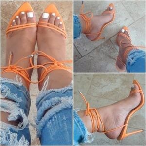Steve Madden Flamin Orange Strappy Sandals